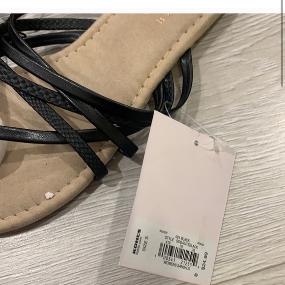 New LC Lauren Conrad Sodalite Strappy Slide Sandal - Picture 2 of 7